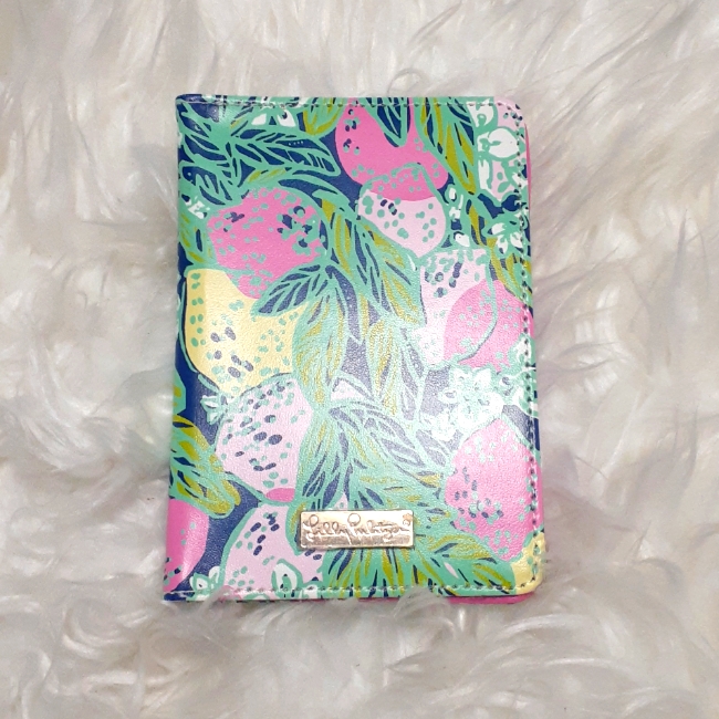 Lilly Pulitzer Pink  Green Passport Holder
